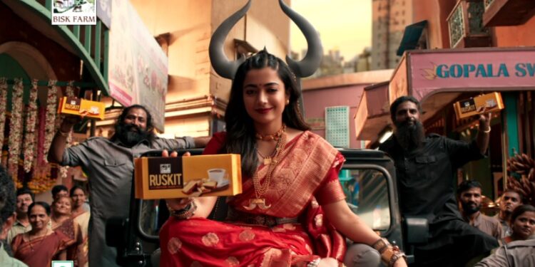 बिस्क फार्म ने Rashmika Mandanna  को बनाया ब्रांड एंबेसडर ये RUSKIT ब्रांड की होगी चेहरा