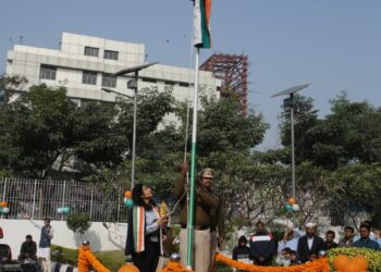 भारतीय विमानपत्तन प्राधिकरण, पूर्वी क्षेत्रीय मुख्यालय, पूर्वी क्षेत्र द्वारा कोलकता हवाई अड्डे पर 75वें गणतन्त्र दिवस समारोह का आयोजन
