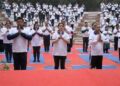 मोरारजी देसाई राष्ट्रीय योग संस्थान में सूर्य नमस्कार प्रदर्शन ने सैकड़ों योग उत्साही लोगों को किया आकर्षित