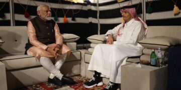 Prime Minister Narendra Modi ने कतर के Prime Minister Sheikh Mohammed bin Abdurrahman Assani से की मुलाकात