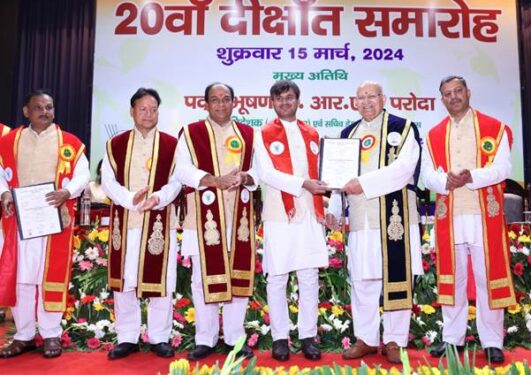 भाकृअनुप-राष्ट्रीय डेरी अनुसंधान संस्थान का 20वां दीक्षांत समारोह संस्थान के  सभागार करनाल, हरियाणा में आज आयोजित किया गया