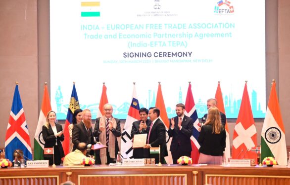भारत-ईएफटीए व्यापार और आर्थिक साझेदारी समझौता आर्थिक प्रगति को बढ़ावा देने एवं हमारे देश के युवाओं के लिए अवसर सृजित करने की हमारी प्रतिबद्धता को रेखांकित करता है: प्रधानमंत्री