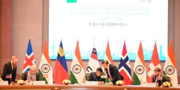 भारत – यूरोपियन फ्री ट्रेड एसोसिएशन ने एक व्यापार एवं आर्थिक साझीदारी समझौता पर किए हस्ताक्षर