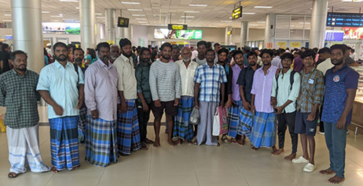 तमिलनाडु के 19 मछुआरे श्रीलंकाई जेल से हुए रिहा सुरक्षित पहुंचे चेन्नई 