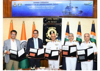 जहाज निर्माण में अब देश में तैयार की गई सामग्री को बढ़ावा, ICG और JSP के समझौता