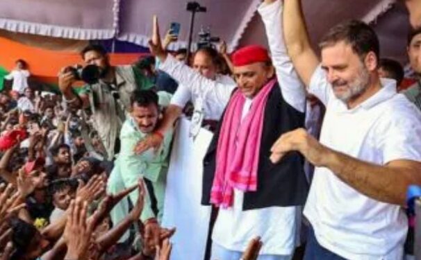 प्रयागराज में राहुल-अखिलेश की सभा में हंगामा, बिना संबोधन  वापस चले गए
