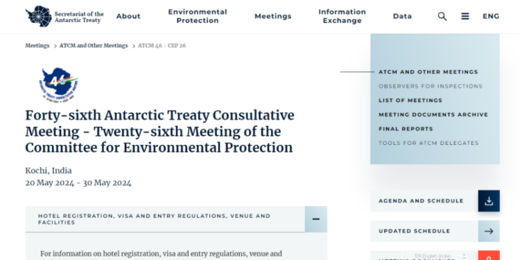 भारत करेगा 46वीं अंटार्कटिक संधि परामर्शदात्री बैठक और पर्यावरण संरक्षण समिति की 26वीं बैठक की मेजबानी