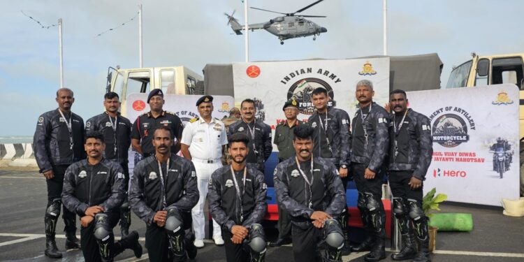 KARGIL VIJAY के 25 वर्ष पूरे होने के उपलक्ष्‍य में ‘’भारतीय सेना का ‘डी5’ मोटर साइकिल अभियान’’ शुरू