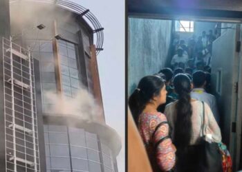 Acropolis शॉपिंग मॉल के फूड कोर्ट में लगी भयावह आग