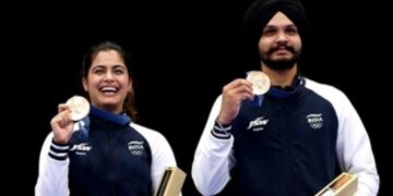 मनु भाकर ने रचा इत‍िहास, सरबजोत सिंह संग क‍िया धमाका