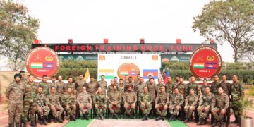 BHARAT और CAMBODIA ने पुणे में पहला संयुक्त टेबल टॉप अभ्यास CINBAX किया शुरू
