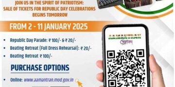 गणतंत्र दिवस परेड और बीटिंग रिट्रीट समारोह की आज से खरीदी जा सकती हैं टिकट