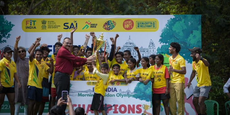 Sports Authority of India कोलकाता ने फिट इंडिया मॉर्निंग मैदान ओलंपिक का किया आयोजन