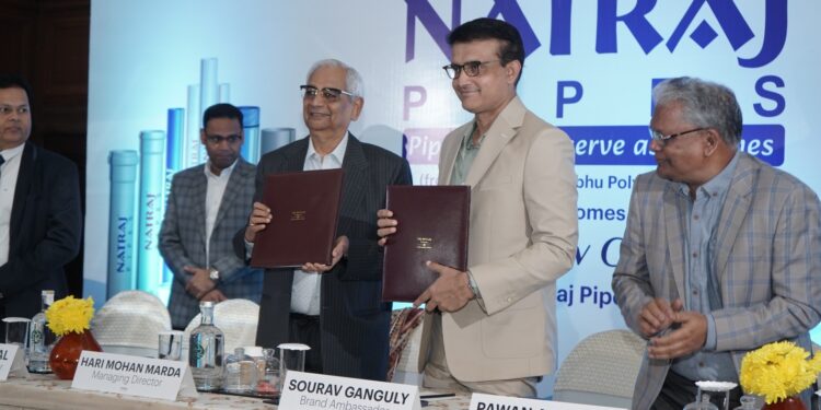 Natraj Pipes ने  सौरव गांगुली का ब्रांड परिवार में स्वागत किया