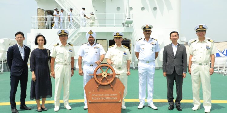 भारत-जापान सामुद्रिक संबंधों को मजबूत करने के लिए जापान का तटरक्षक जहाज ‘इत्सुकुशिमा’ पहुंचा चेन्नई