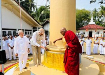 श्रीलंका के वास्काडुवा में अशोक स्तंभ की प्रतिकृति का किया गया अनावरण