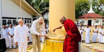 श्रीलंका के वास्काडुवा में अशोक स्तंभ की प्रतिकृति का किया गया अनावरण