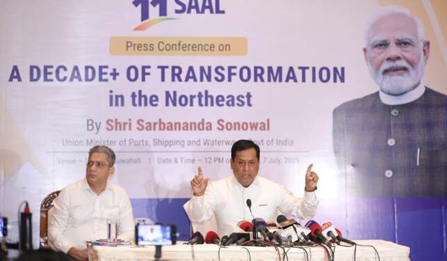 मोदी सरकार ने पूर्वोत्तर जलमार्गों को विकसित करने के लिए 5,000 करोड़ रुपये के निवेश की बनाई है योजना : सर्बानंद सोनोवाल