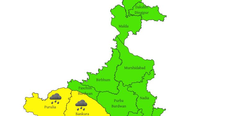 बंगाल में 25 अगस्त तक भारी बारिश होने की संभावना : आईएमडी