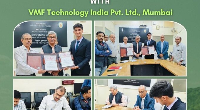भारतीय भूवैज्ञानिक सर्वेक्षण ने वीएमएफ टेक्नोलॉजी इंडिया के साथ एक समझौता ज्ञापन पर किए हस्ताक्षर