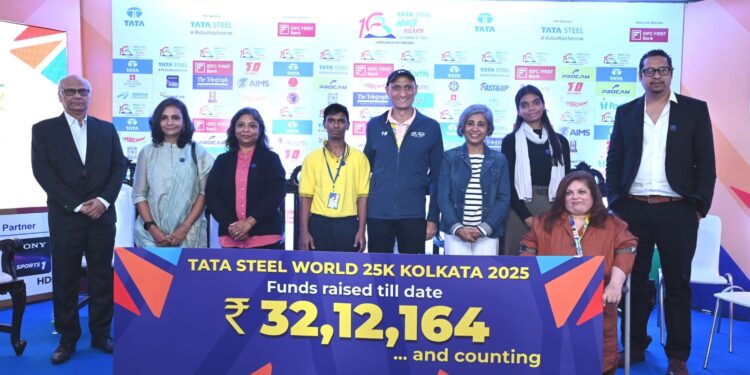 टाटा स्टील वर्ल्ड 25K कोलकाता में कॉर्पोरेट्स, लोगों, रनर्स और 40 NGO’s ने मिलकर INR 32.12 लाख किए जमा