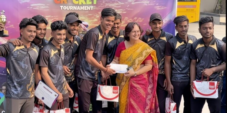 क्रिकेट प्रतियोगिता में श्री महेश्वरी विद्यालय को तीसरा स्थान!