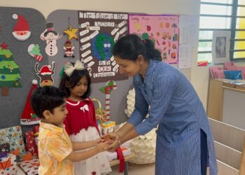 एसपीके जैन फ्यूचरिस्टिक अकादमी के विद्यार्थियों ने कृतज्ञता के भाव के साथ मनाया क्रिसमस