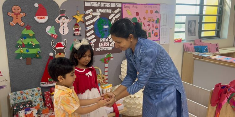 एसपीके जैन फ्यूचरिस्टिक अकादमी के विद्यार्थियों ने कृतज्ञता के भाव के साथ मनाया क्रिसमस